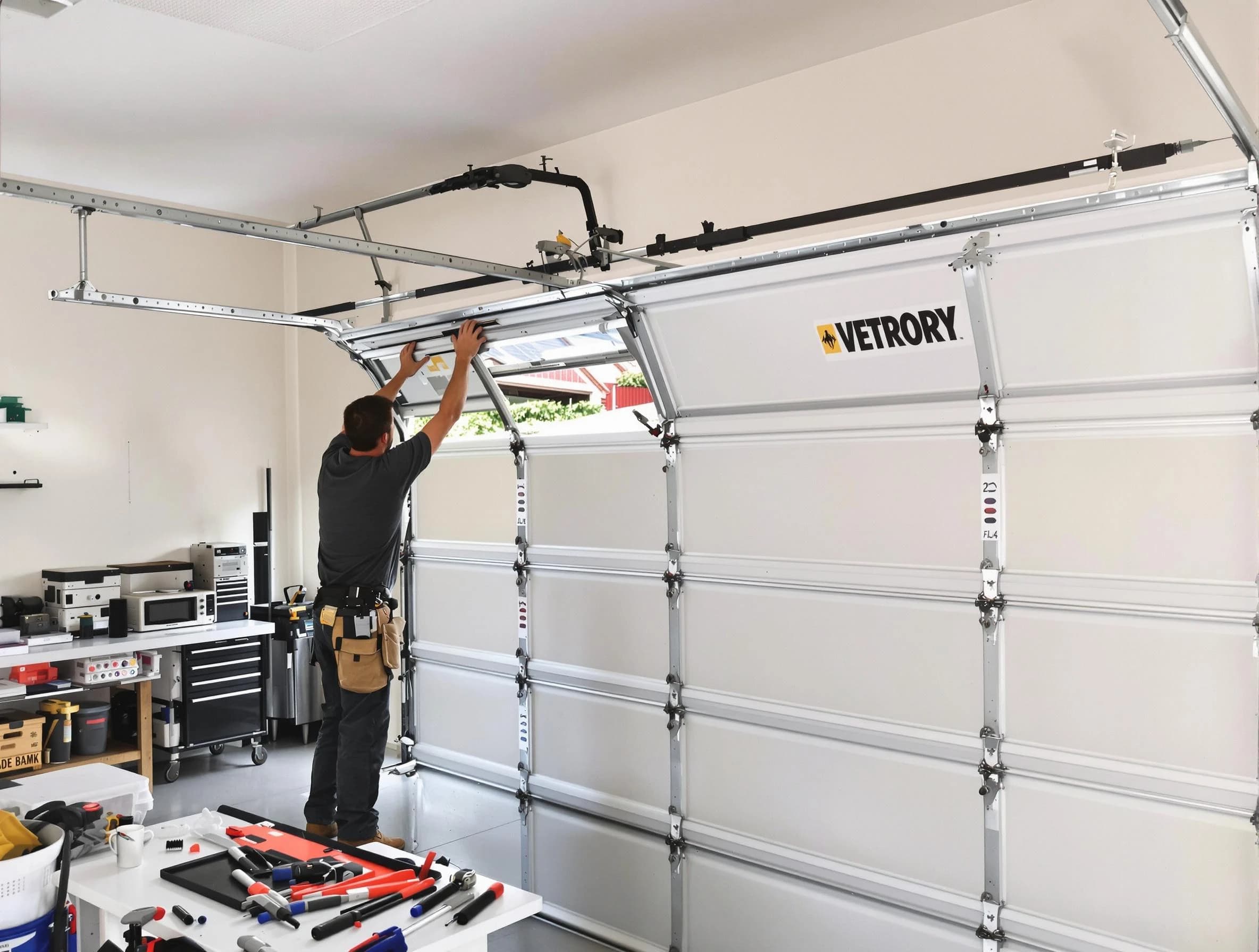 Homewood Garage Door Repair technician performing section replacement in Homewood